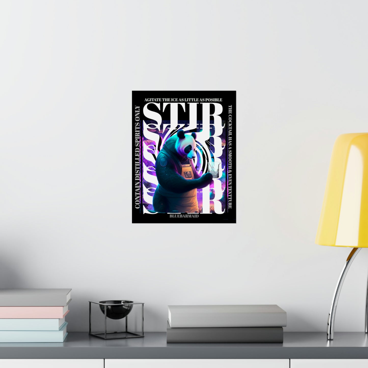 Stirring Cocktails Bar Cart Poster