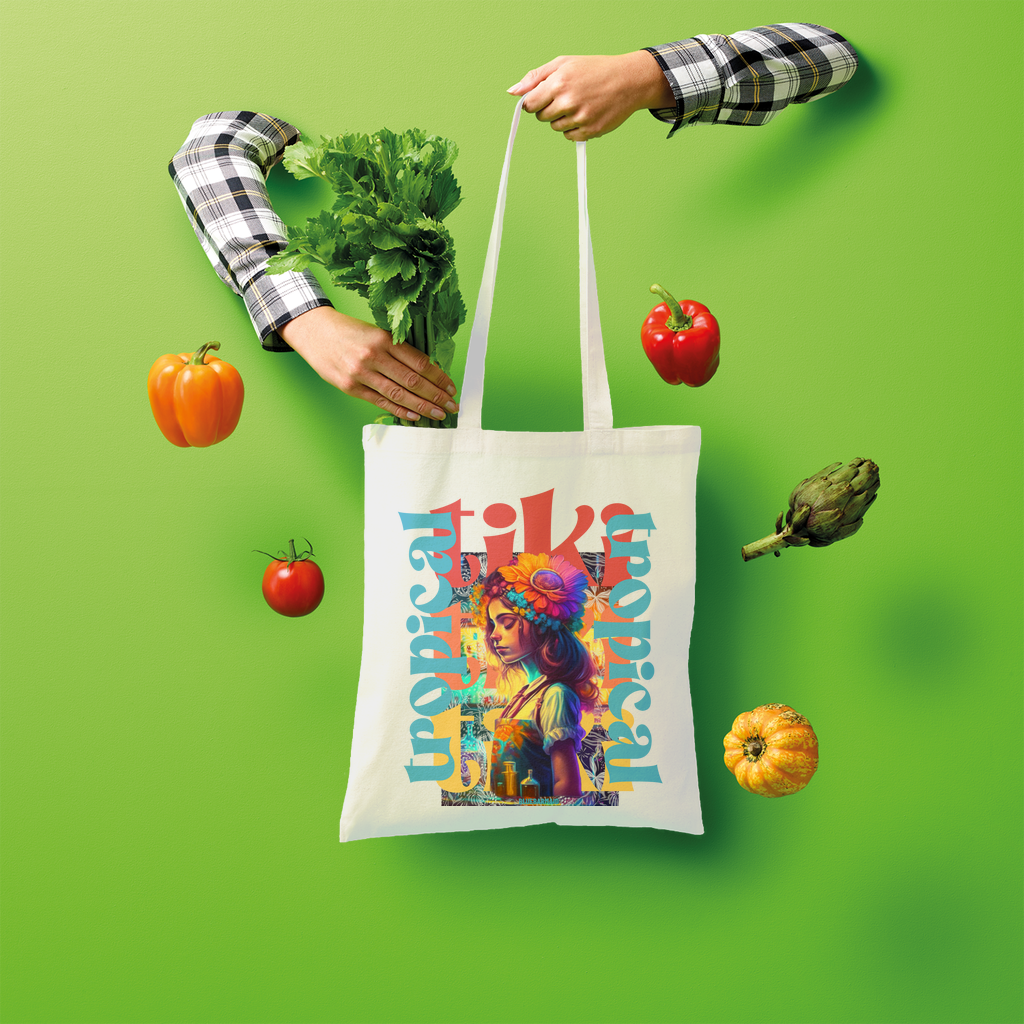 *TIKI TROPICAL Barmaids & Bartender Cocktails Unisex Tote Bag