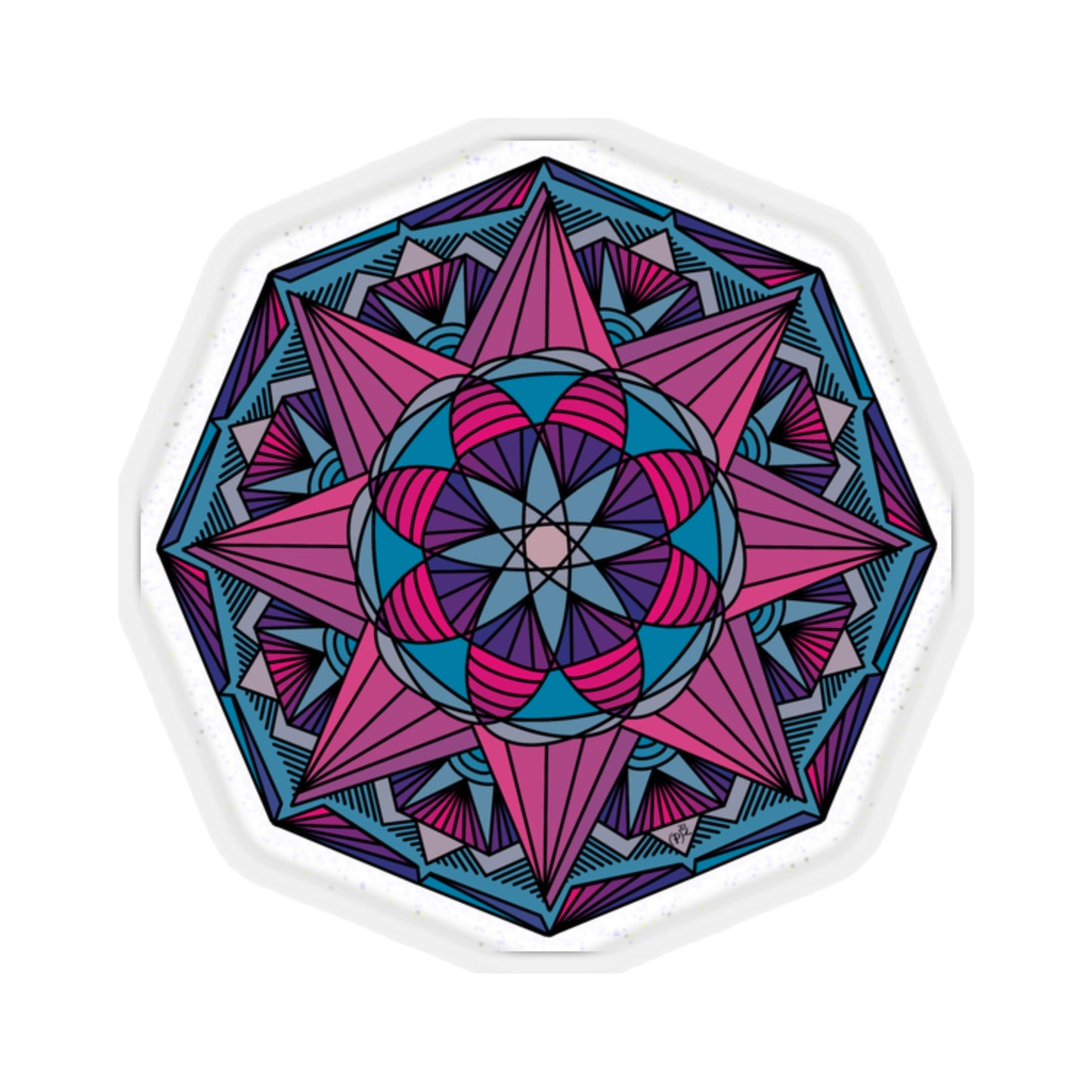 Minimalist Mandala Kiss-Cut Stickers