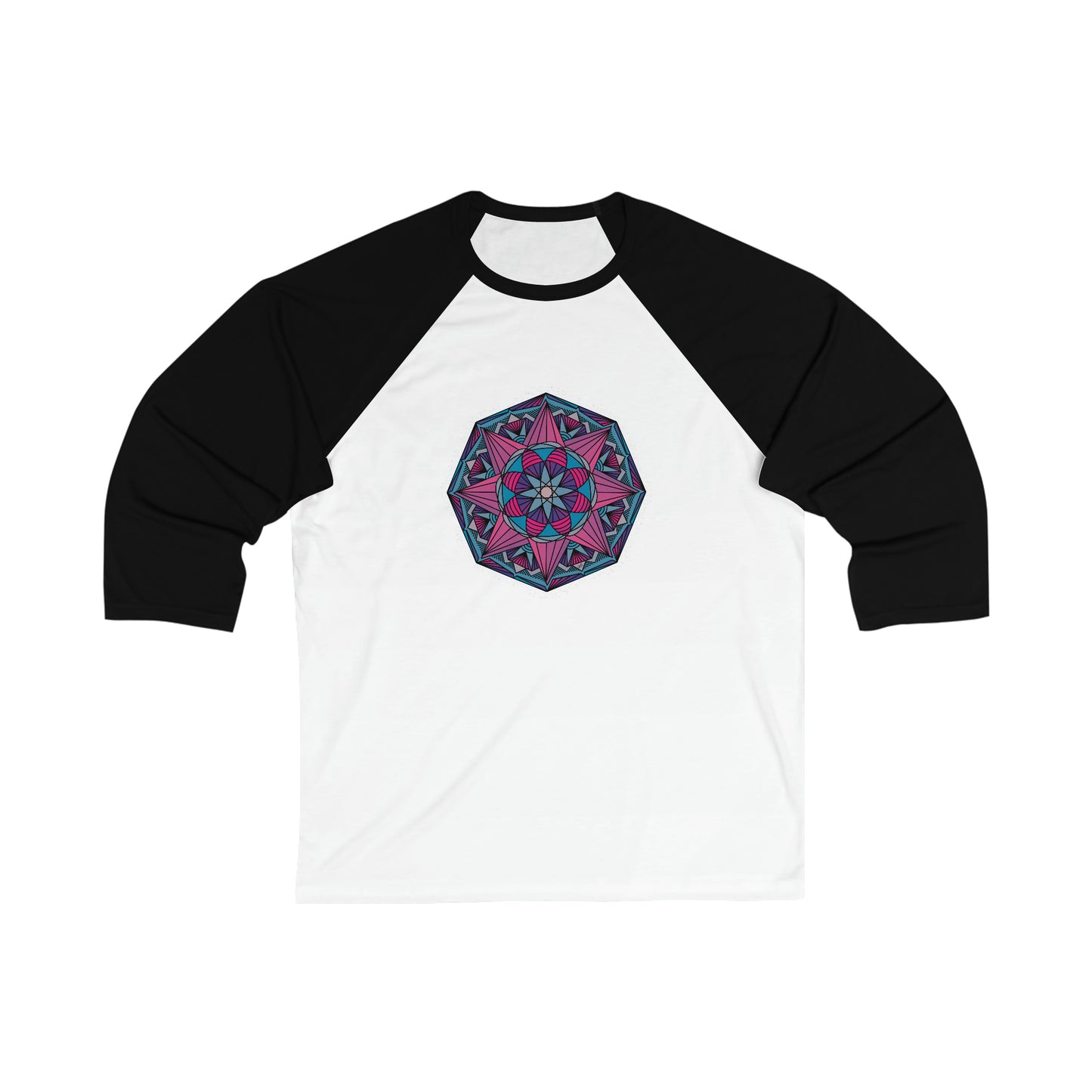 Summer Mandala Modern Unisex 34 Sleeve Baseball Tee