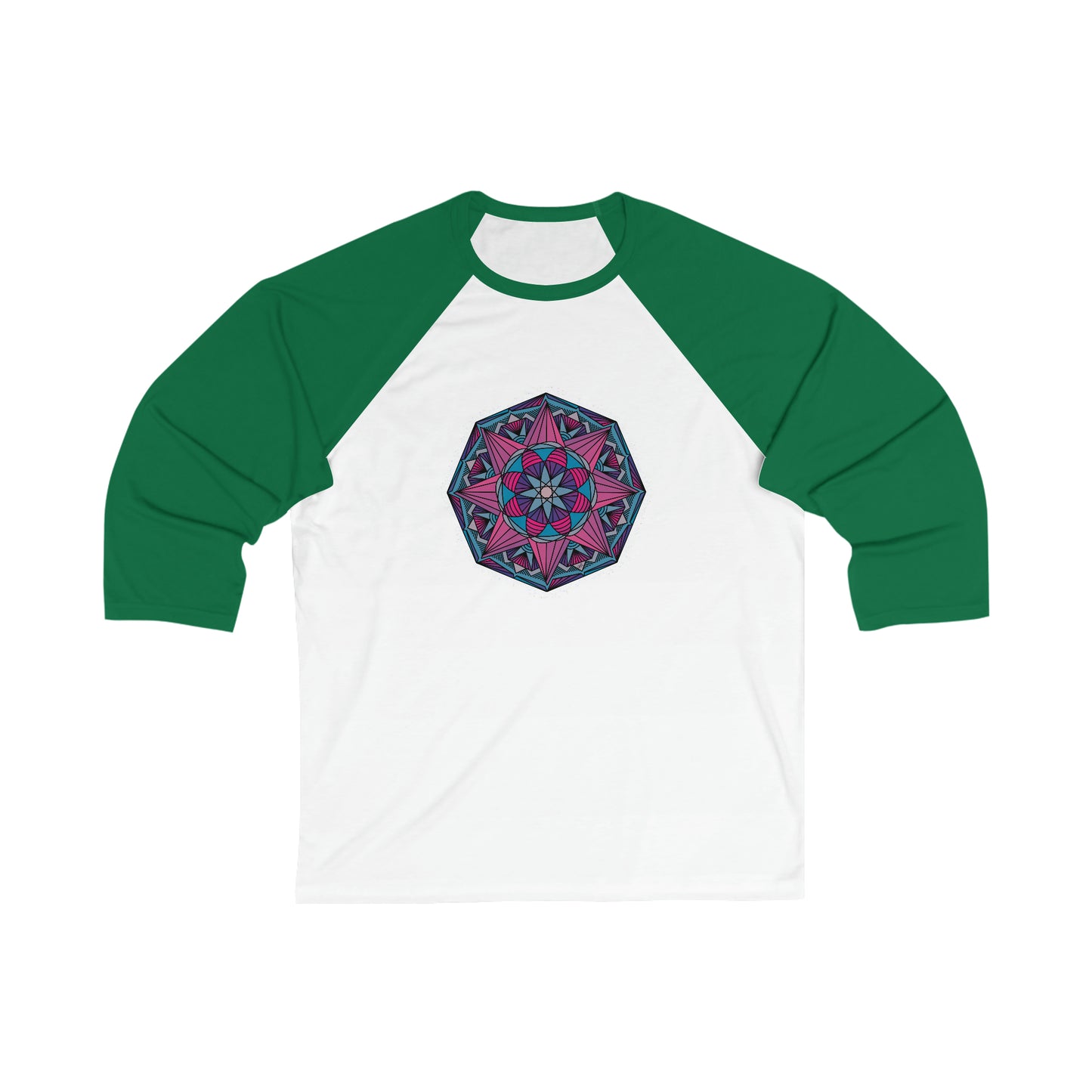 Summer Mandala Modern Unisex 34 Sleeve Baseball Tee