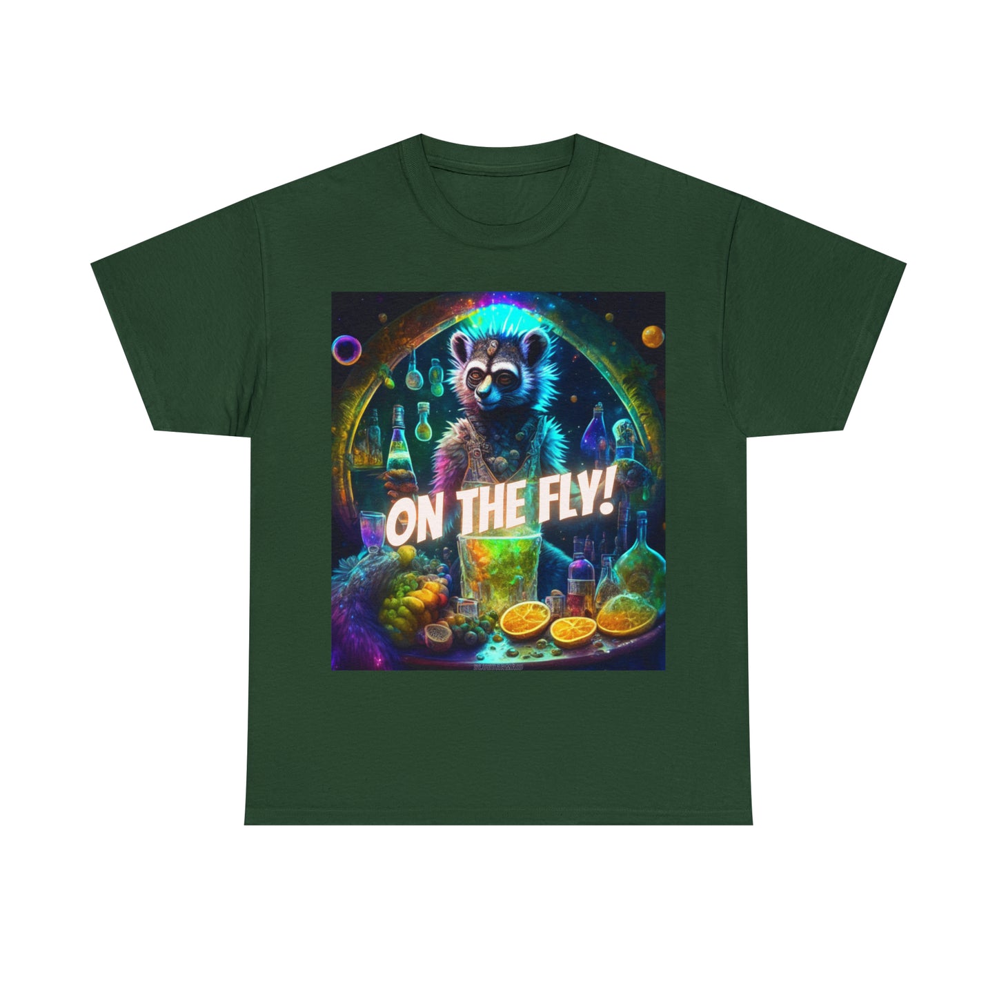 On The Fly Unisex Heavy Cotton Tee Mixology Bartending Summer Rave Festival Style