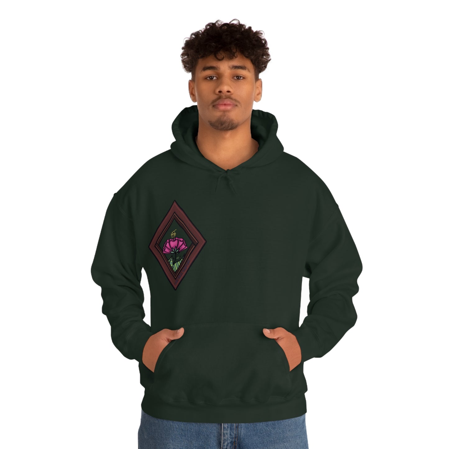 Mandala Style Unisex Heavy Blend Hooded Sweatshirt Unique Art