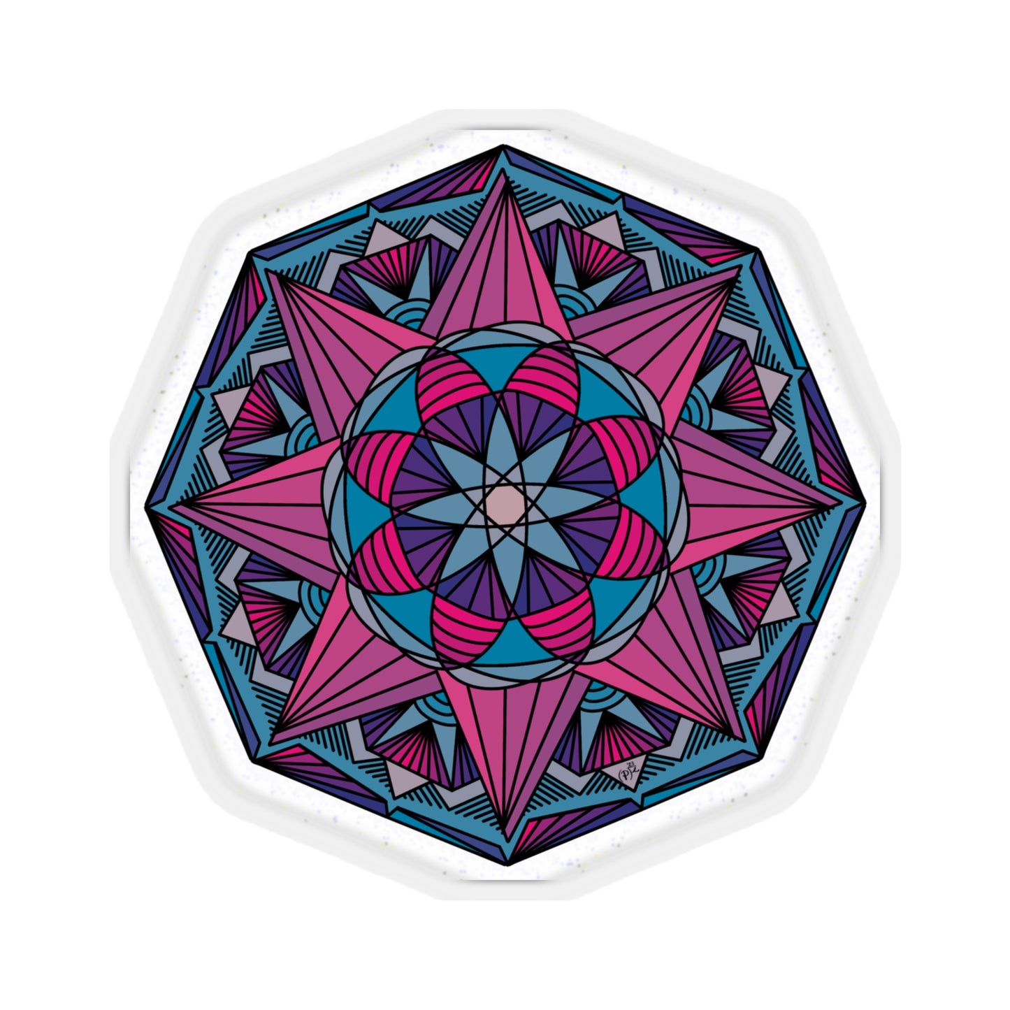 Minimalist Mandala Kiss-Cut Stickers