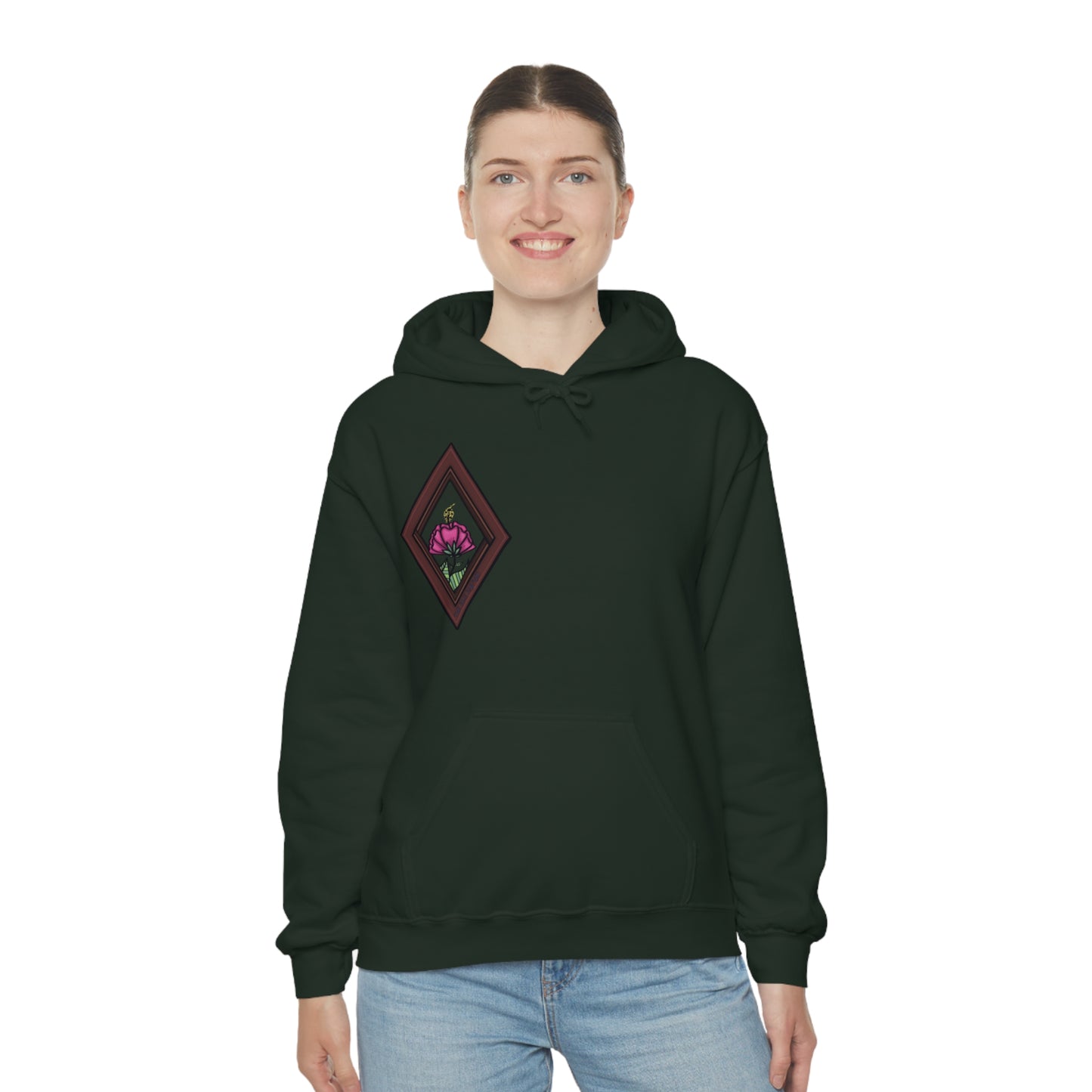 Mandala Style Unisex Heavy Blend Hooded Sweatshirt Unique Art