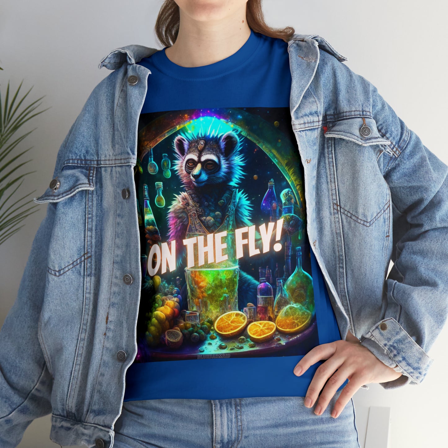 On The Fly Unisex Heavy Cotton Tee Mixology Bartending Summer Rave Festival Style