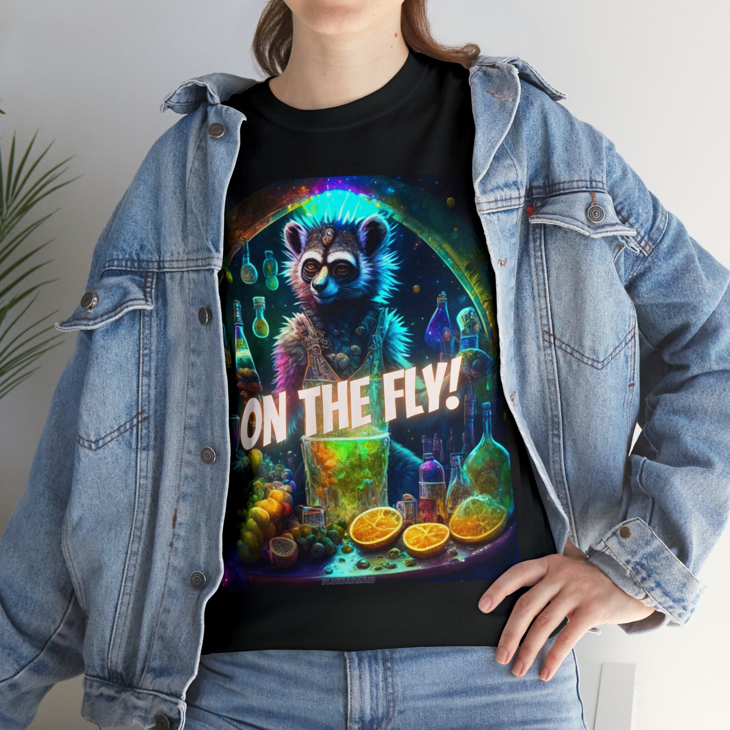 On The Fly Unisex Heavy Cotton Tee Mixology Bartending Summer Rave Festival Style