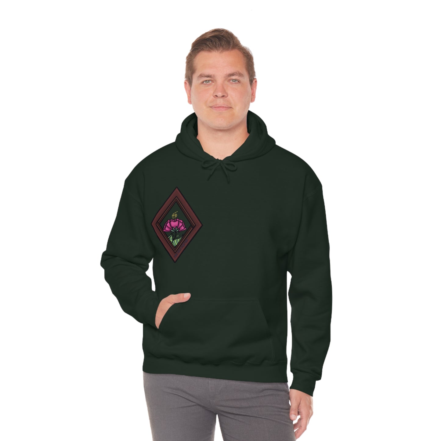 Mandala Style Unisex Heavy Blend Hooded Sweatshirt Unique Art