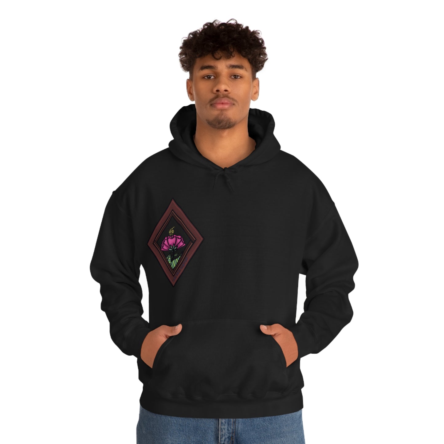 Mandala Style Unisex Heavy Blend Hooded Sweatshirt Unique Art