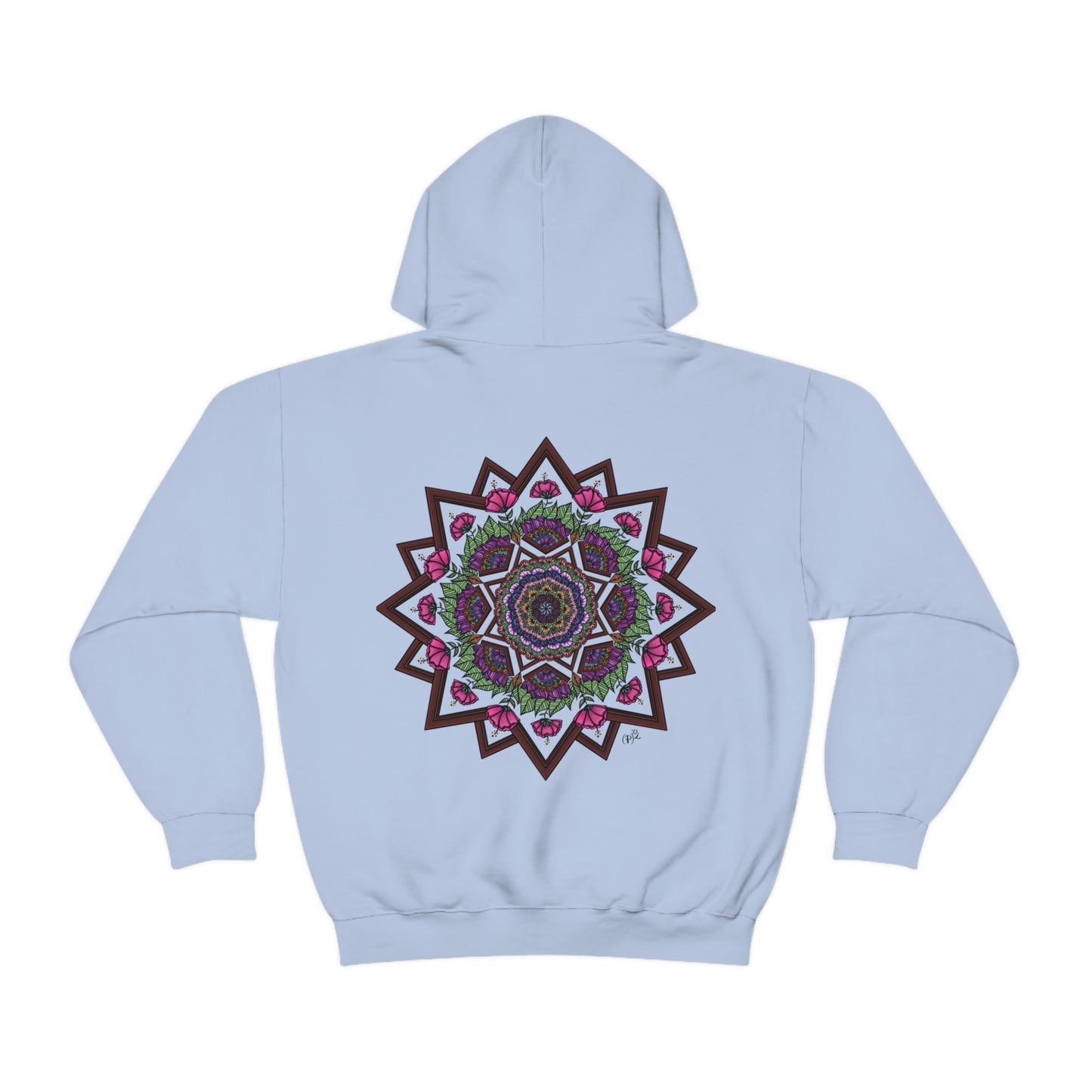 Mandala Style Unisex Heavy Blend Hooded Sweatshirt Unique Art