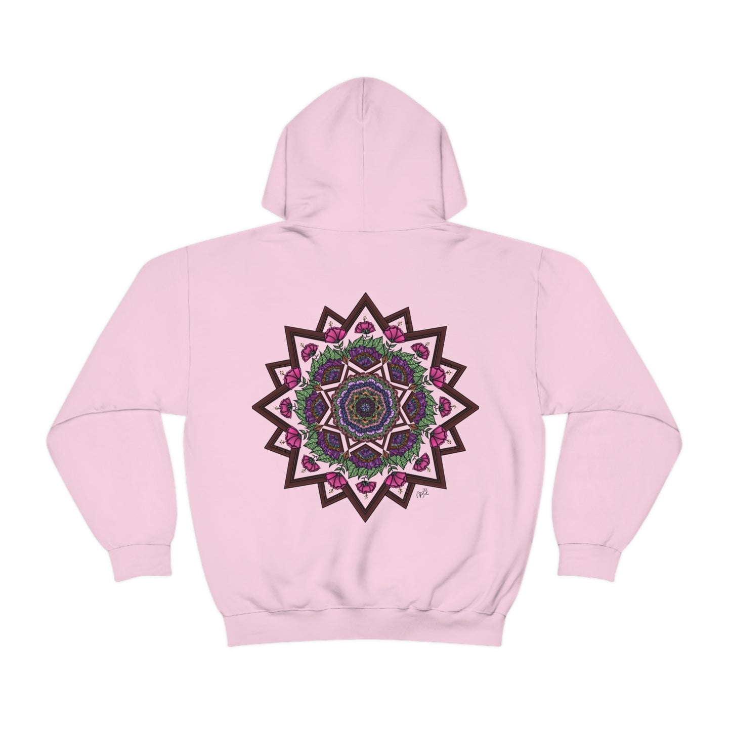 Mandala Style Unisex Heavy Blend Hooded Sweatshirt Unique Art