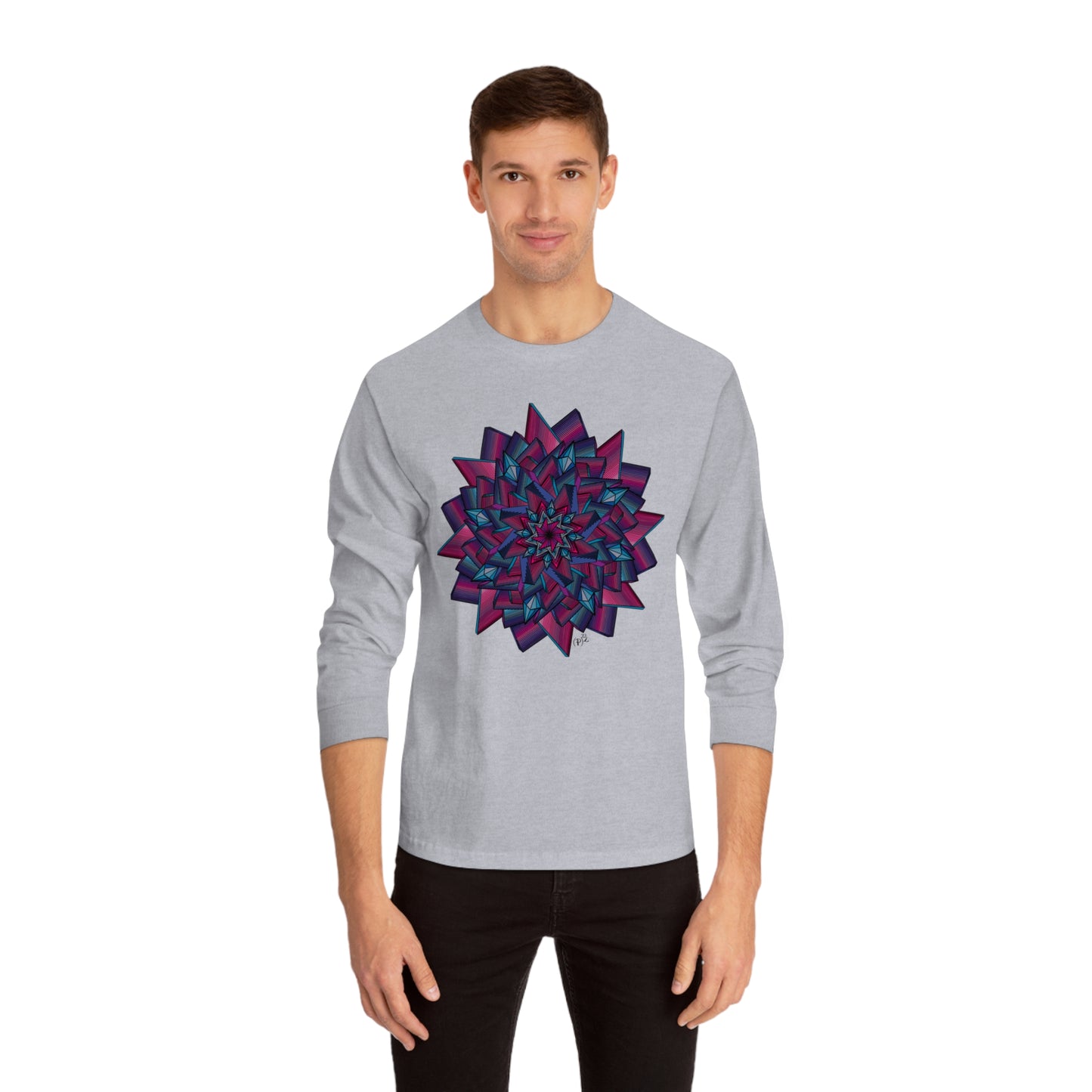 Minimalist Mandala Art Unisex Classic Long Sleeve T-Shirt