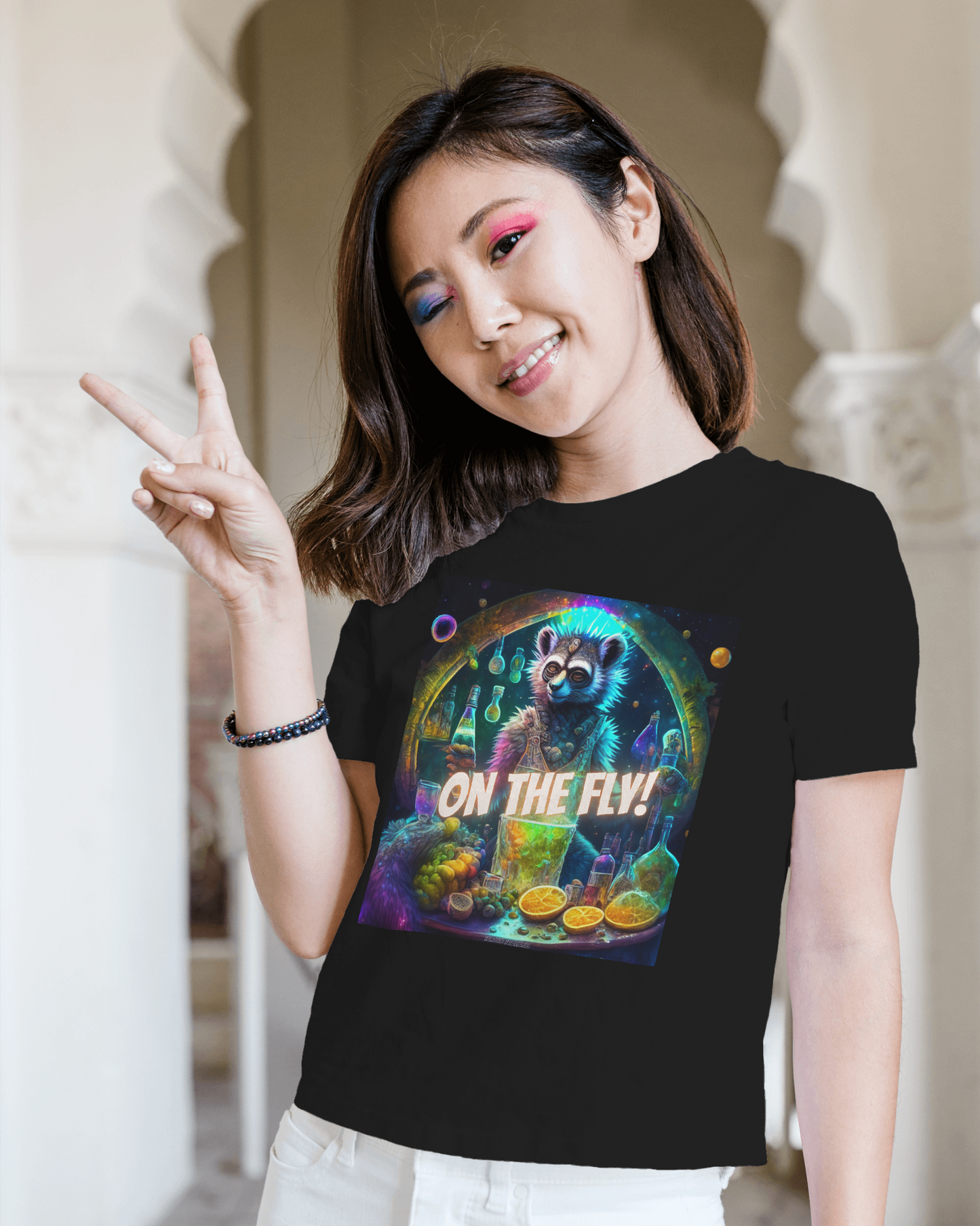 On The Fly Unisex Heavy Cotton Tee Mixology Bartending Summer Rave Festival Style