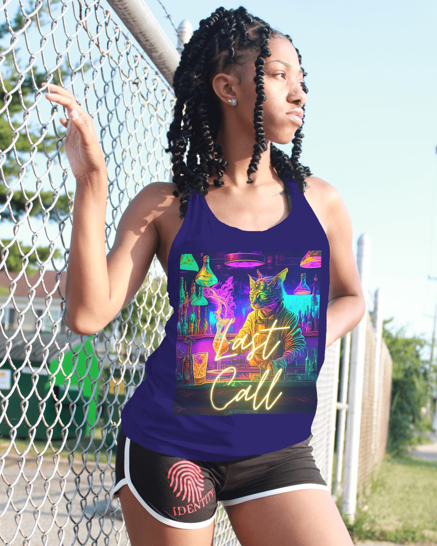 Last Call Bartender Women's Ideal Racerback Tank